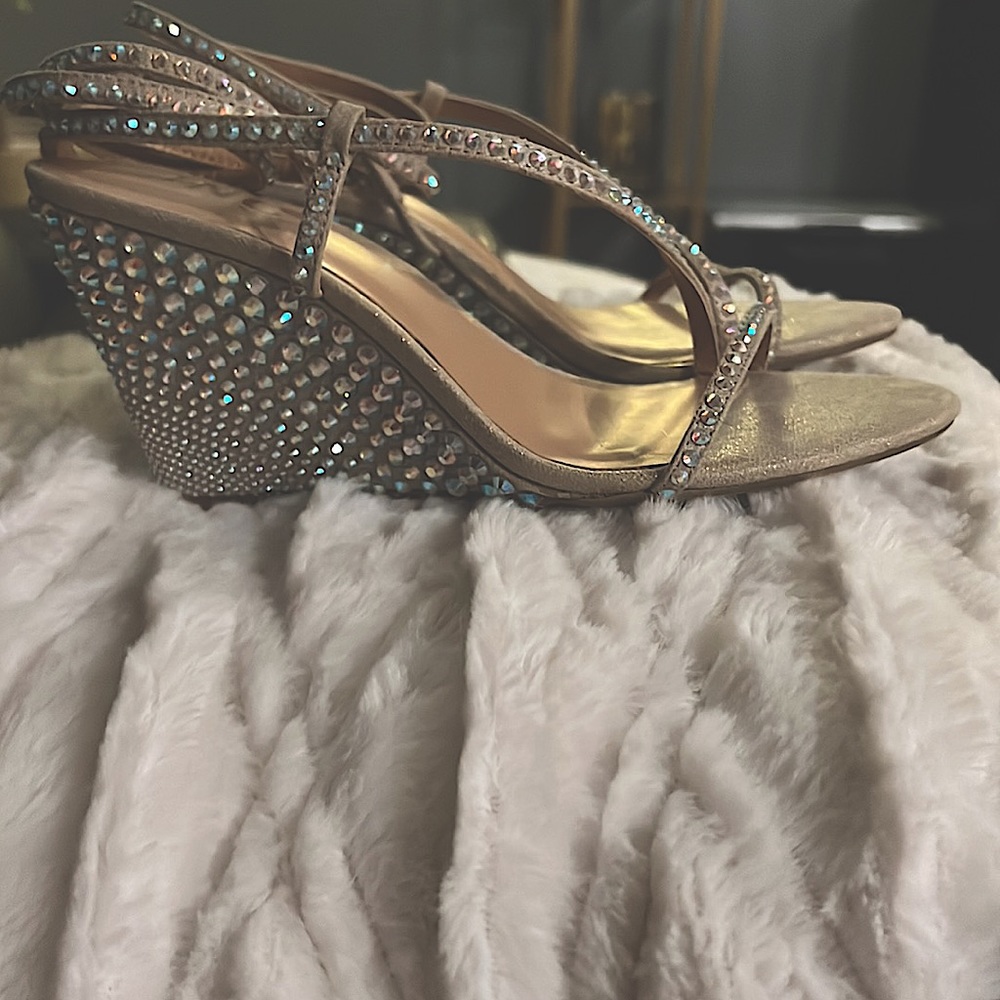 I.N.C. International Concepts Women's Ren Strappy Rhinestone Wedge Sandals